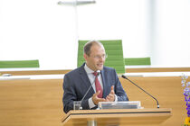 Innenminister Markus Ulbig bei seinem Grußwort