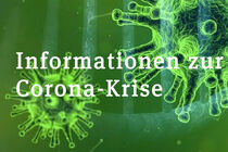 Informationen zu Corona auf grünem Hintergrund