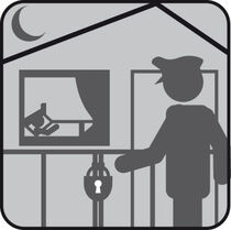 Piktogramm Sicherheit im Heim
